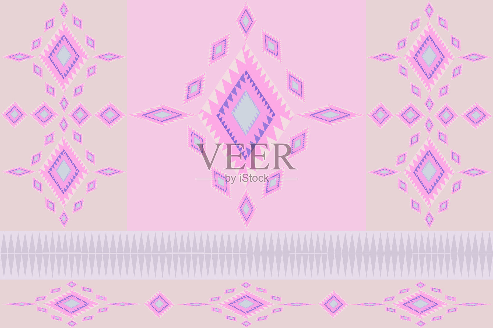 几何形状形成图案，色调柔和，现代感十足插画图片素材