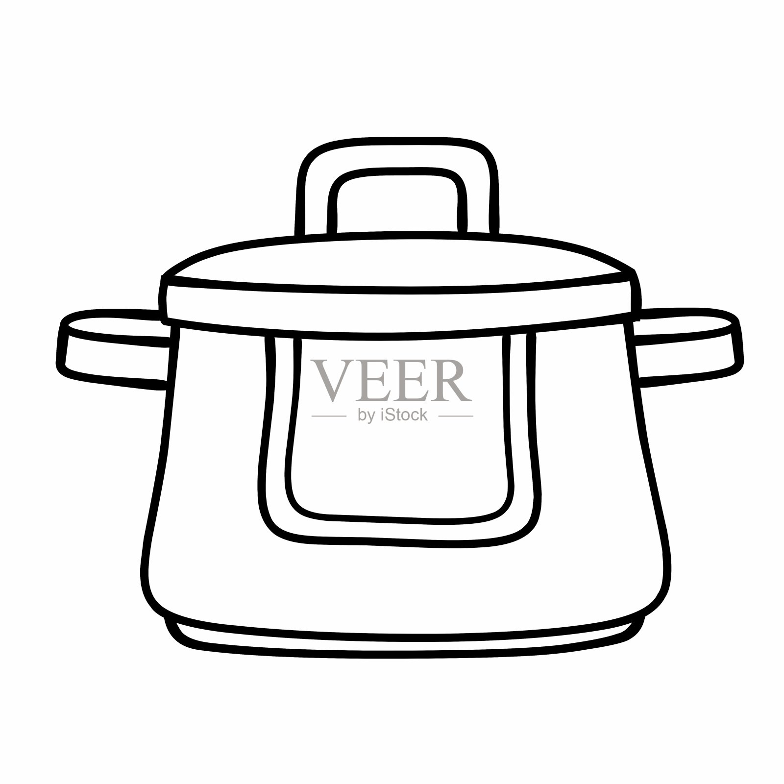 在白色背景上孤立的平底锅插图插画图片素材