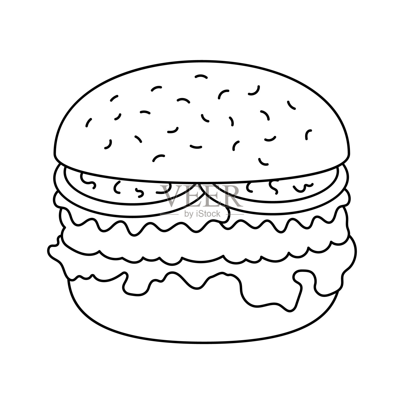 汉堡插画图片素材