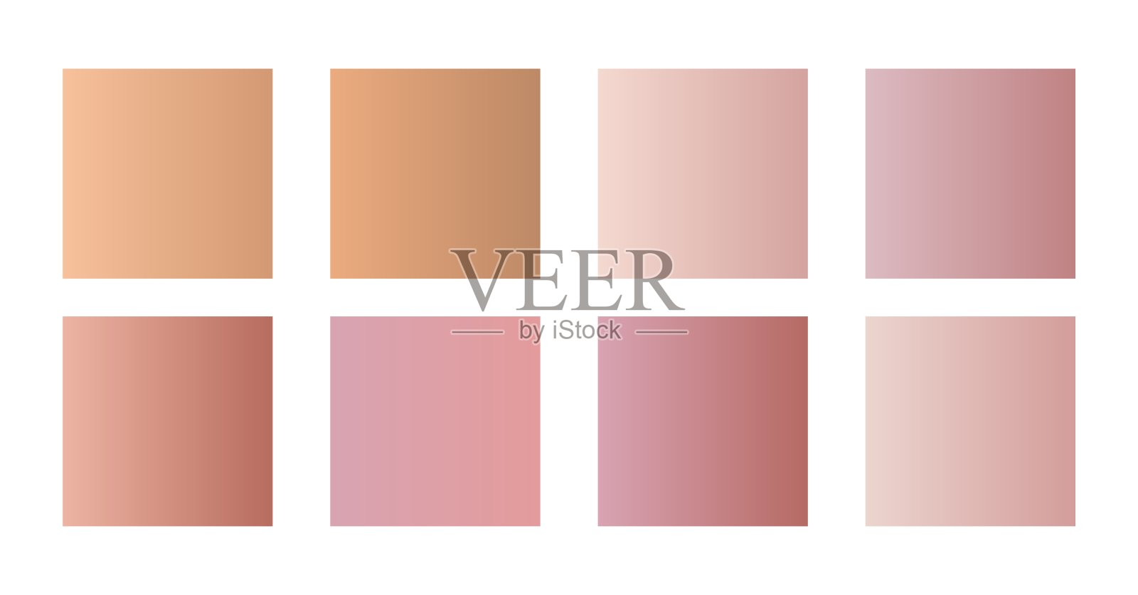 一组软裸渐变背景。米色液体壁纸的矢量插图。中性通用棕色抽象模糊纹理的横幅，传单，演示封面插画图片素材