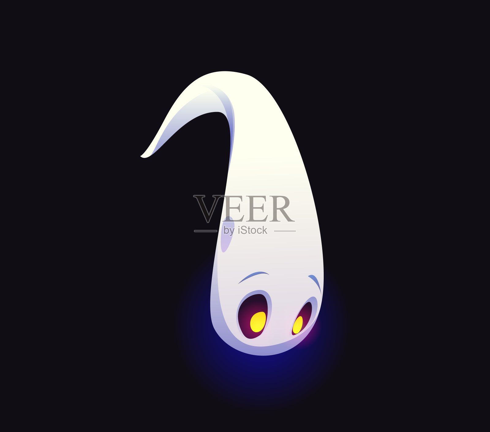 数字万圣节鬼魂字体，可怕的字体插画图片素材