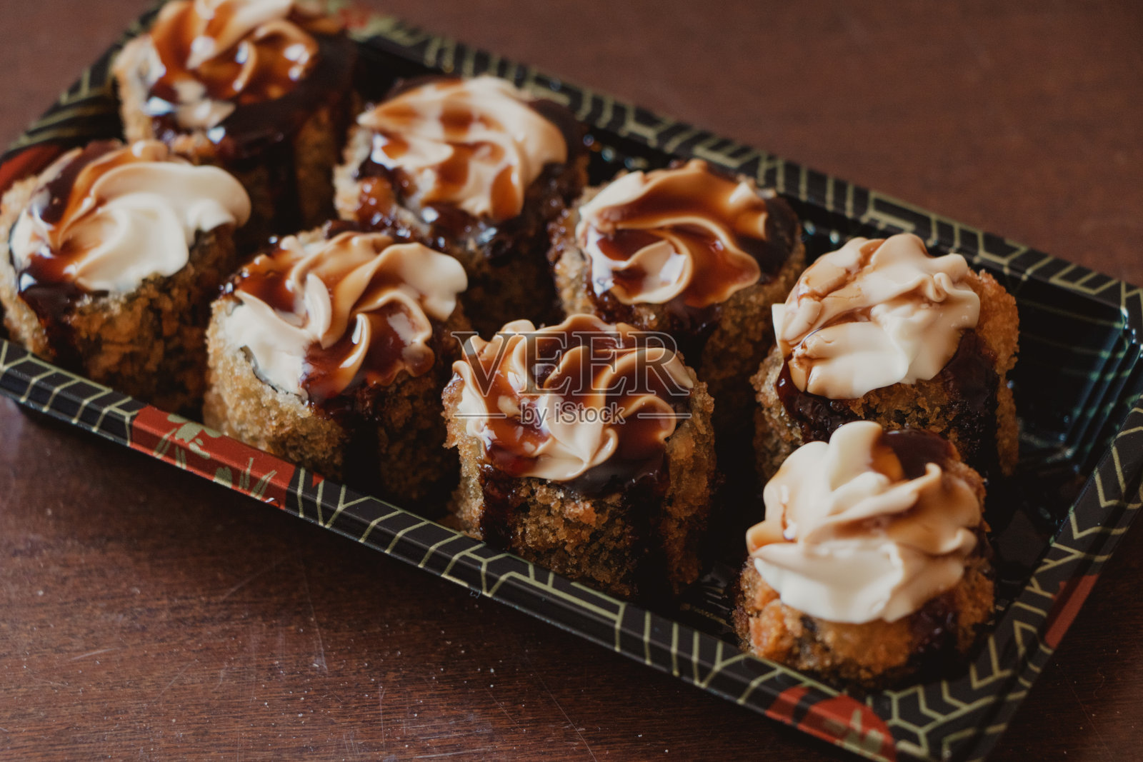 健康食品热卷寿司供应照片摄影图片