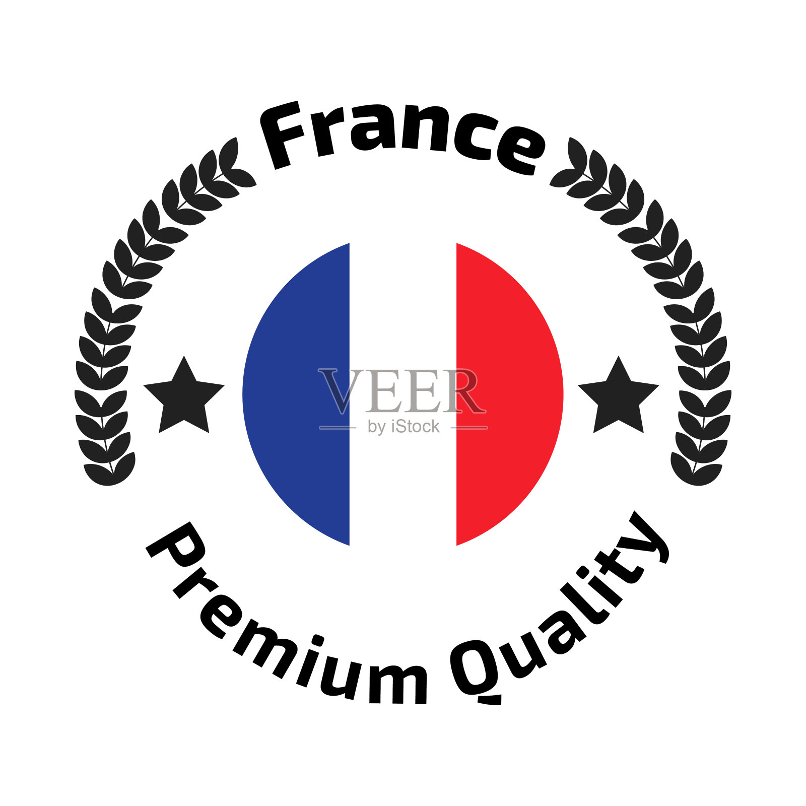 法国制造的徽章或标志。矢量插图。插画图片素材