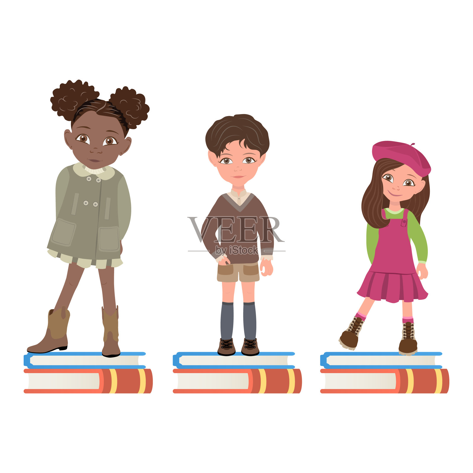 教育公平与公平的平面图解。第二项插画图片素材