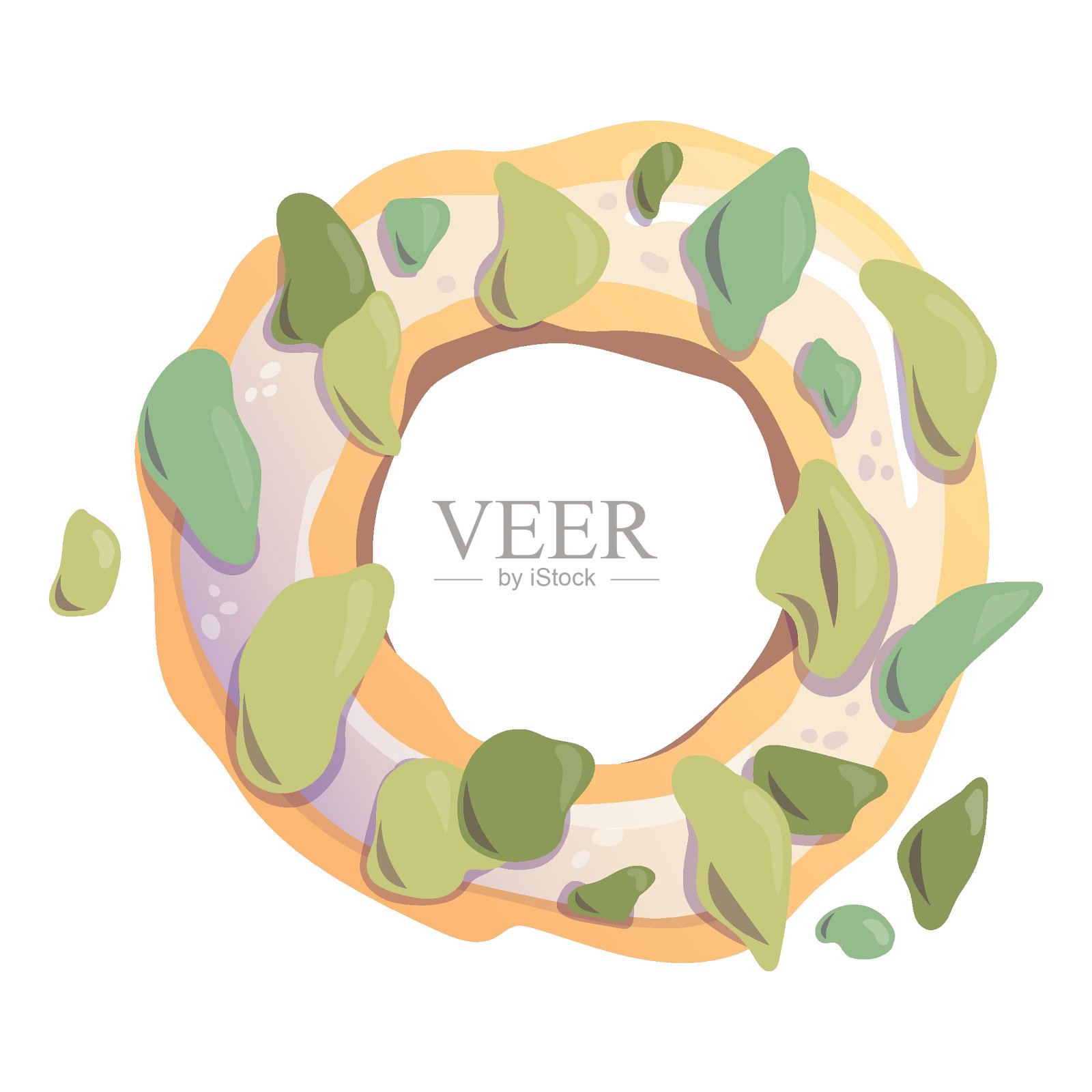 美味的开心果饼干插画图片素材