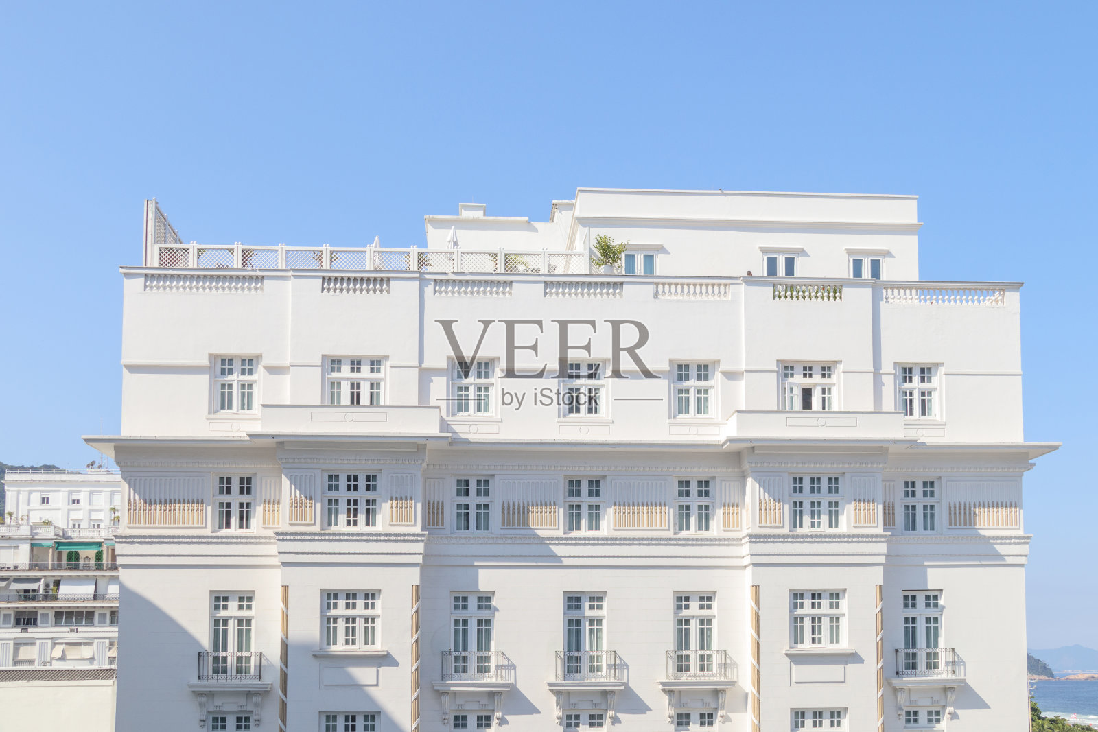 巴西里约热内卢科帕卡巴纳宫酒店的外立面照片摄影图片