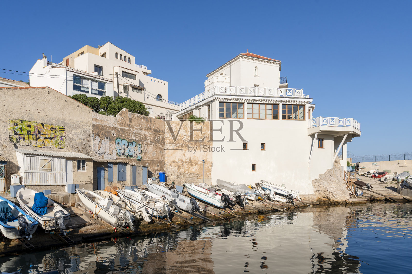 马赛的马尔穆斯克港照片摄影图片