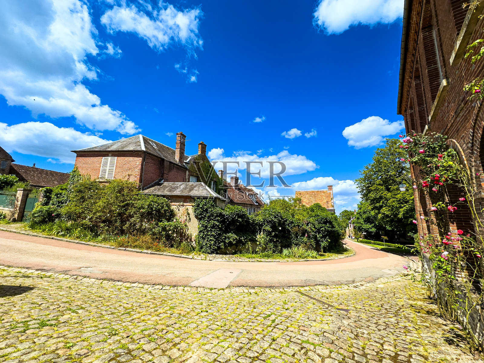 法国格贝罗伊的街景。照片摄影图片