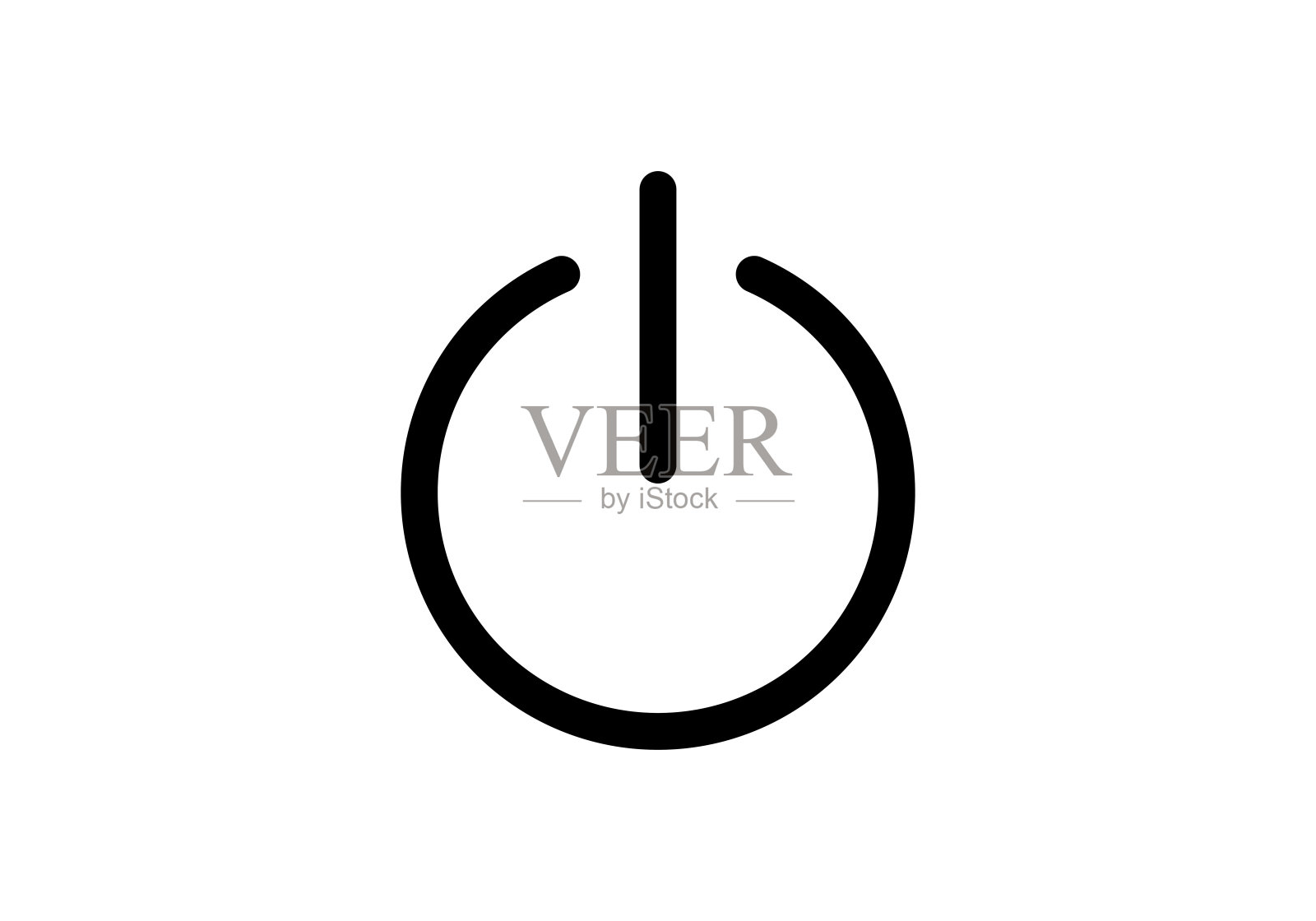 黑色图标，用于关闭设备插画图片素材