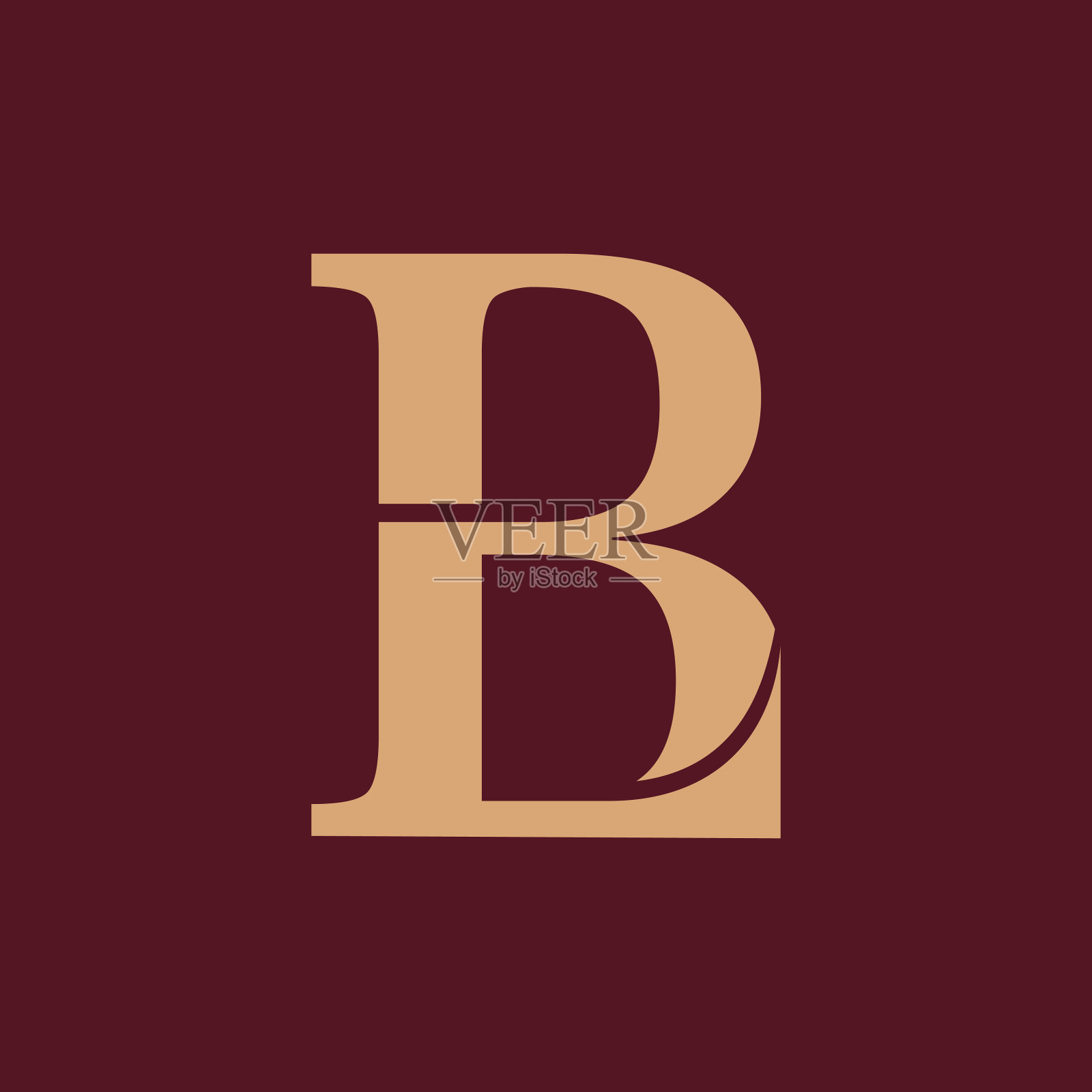 字母组合字母标志设计与字母lb插画图片素材