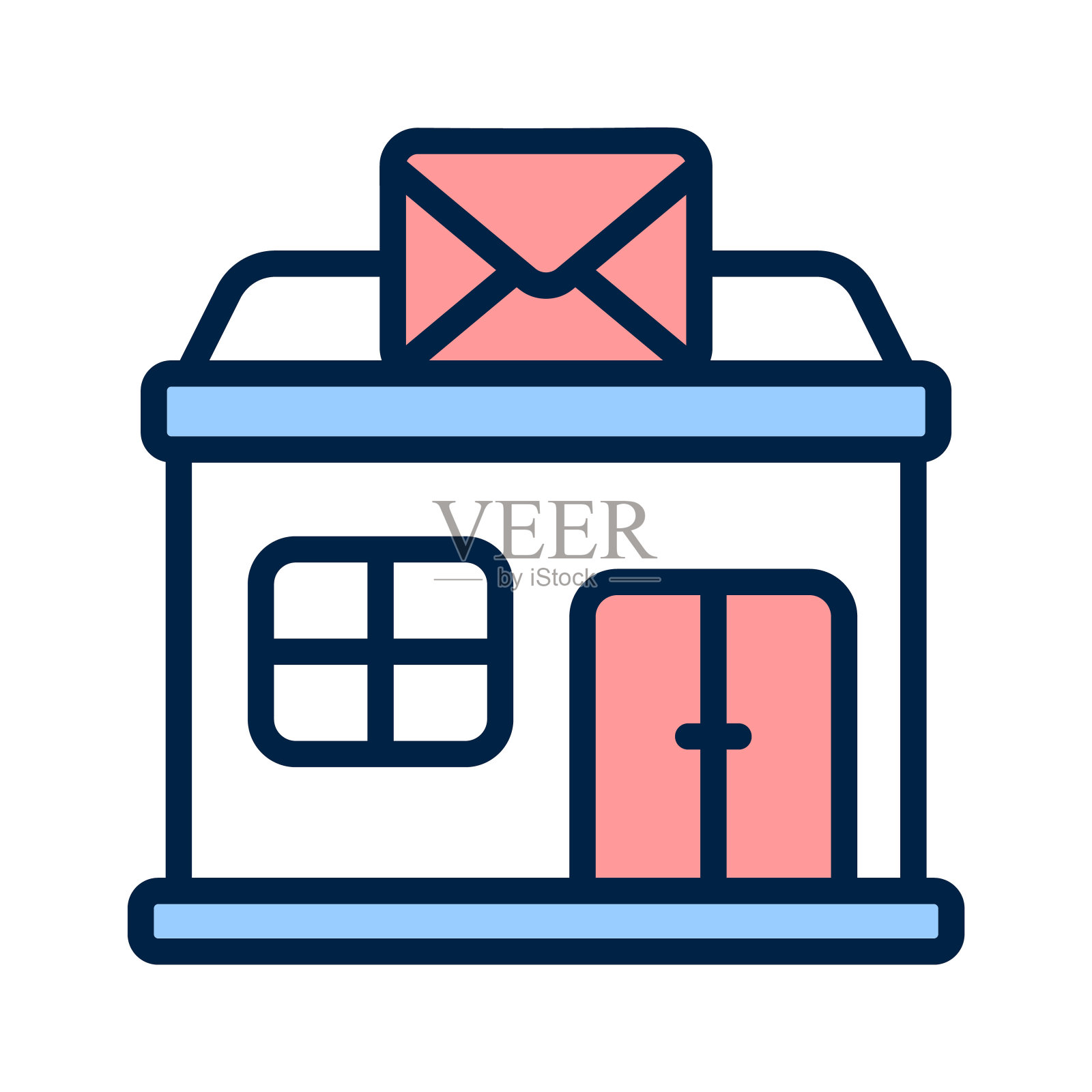 邮局插画图片素材