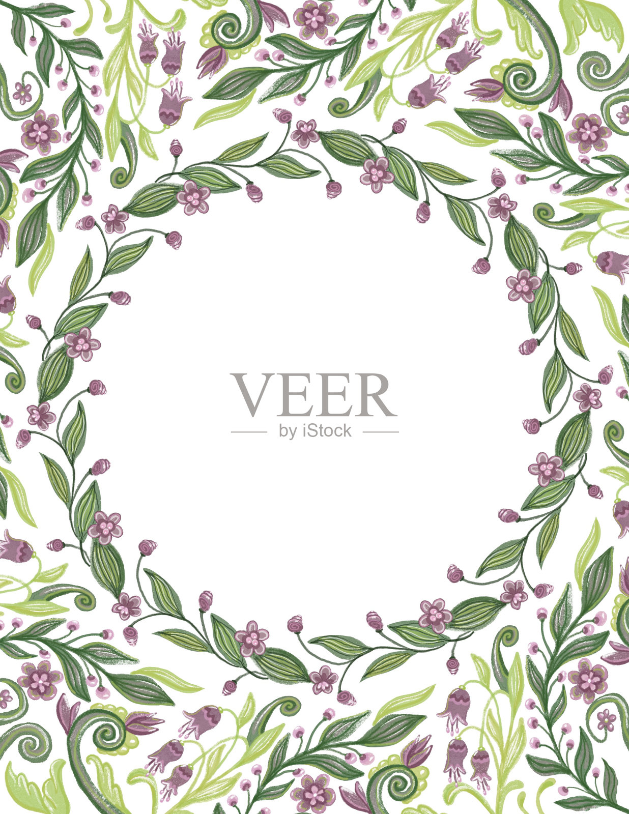 印度风格的装饰背景模板与复制空间，框架的邀请，卡片，横幅插画图片素材