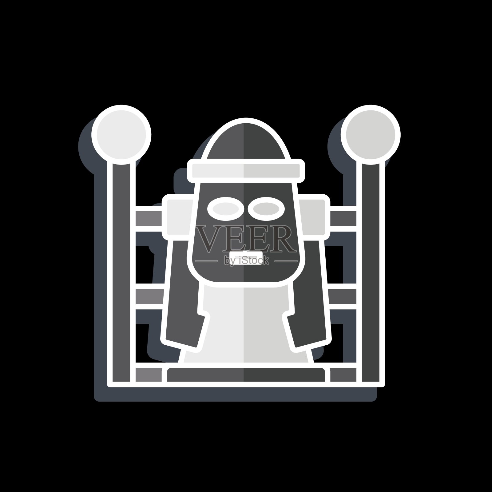 Icon Dol harubang。与韩国有关的符号。光滑的风格。简单的说明插画图片素材