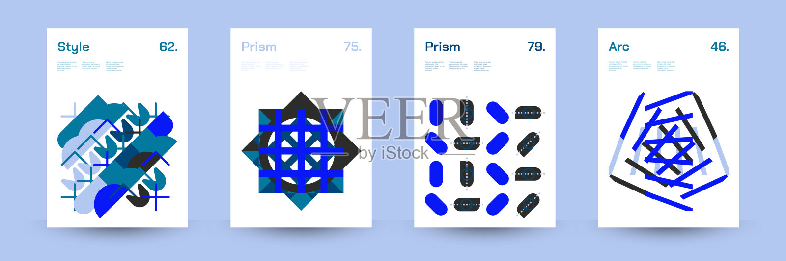 多样的几何图案:广泛的对称几何形状和重复形式。抽象马赛克海报背景。插画图片素材