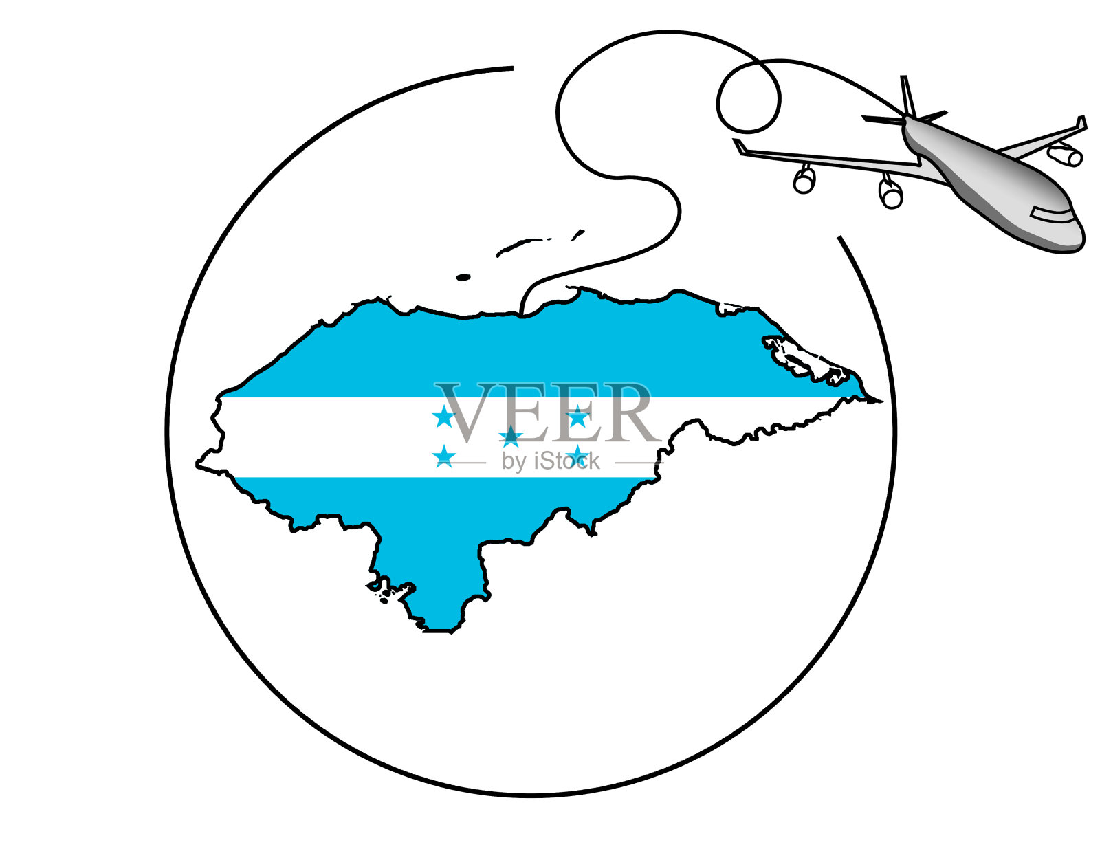 去洪都拉斯旅行，探索另一个国家，另一种文化插画图片素材