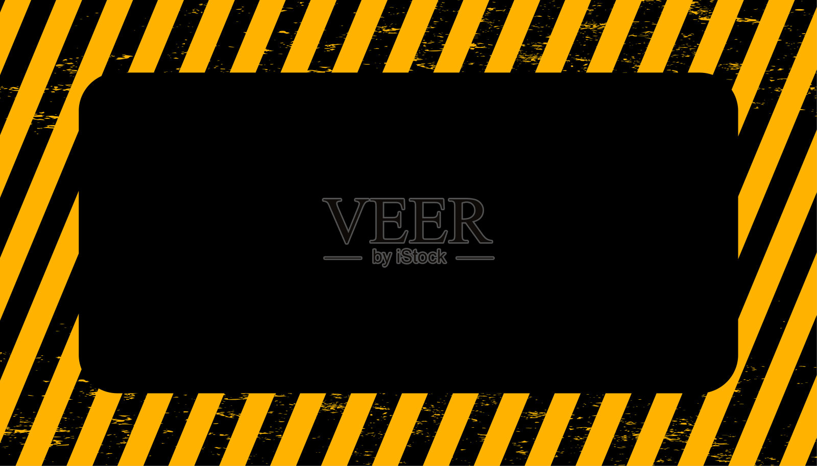 安全警告空白背景与黄色和黑色条纹插画图片素材