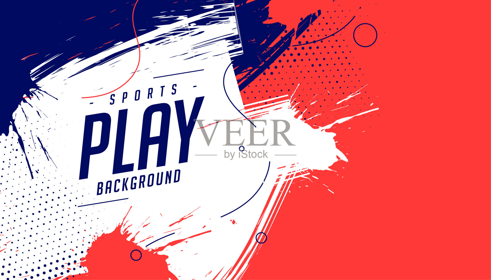 现代风格的运动游戏背景与笔触效果插画图片素材