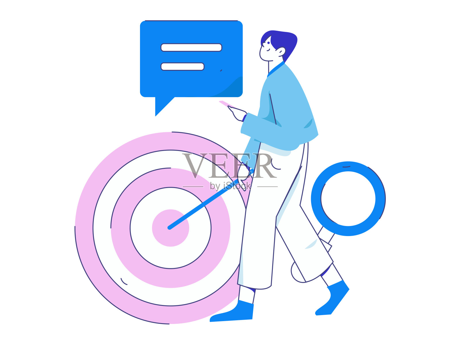 营销策划企业人物平面矢量概念操作手绘插图插画图片素材