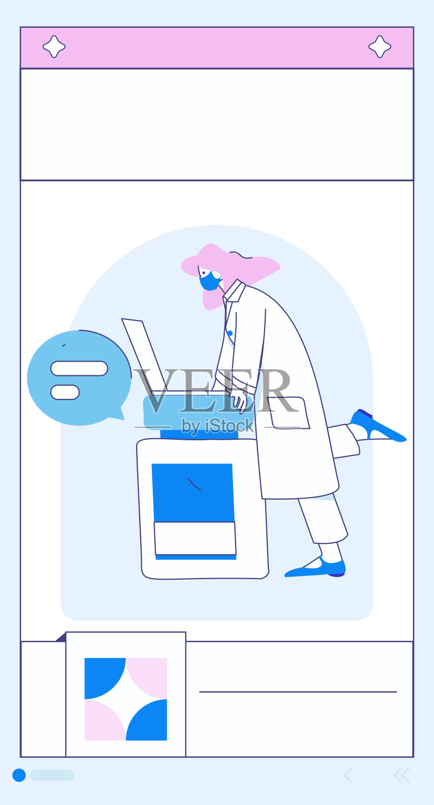 医生检查病人平面矢量概念操作手绘插图插画图片素材