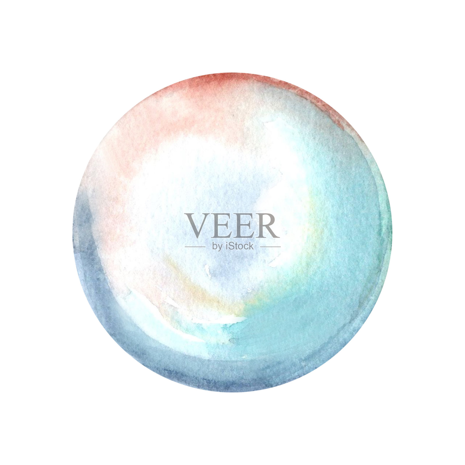 彩虹泡沫中的肥皂泡。手绘水彩插图孤立的背景。洗澡的玩具，孩子聚会的玩具。珍珠项链，珠宝。剪贴艺术卡片，化妆品，印刷，纺织，传单。插画图片素材