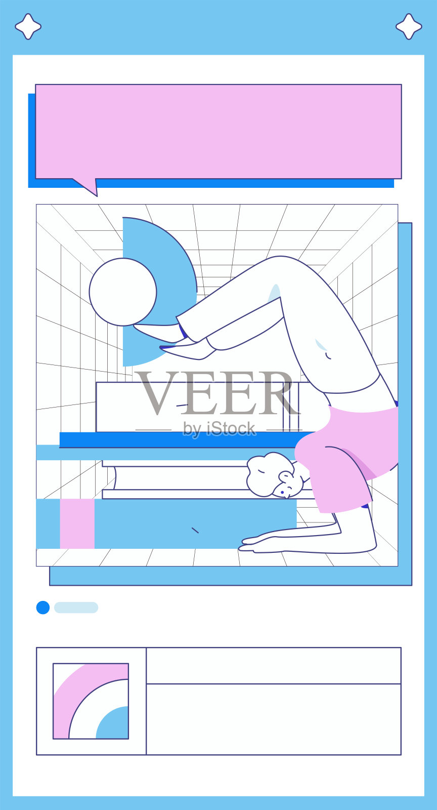 练习瑜伽，身心健康，平面矢量人物概念，操作手绘插图插画图片素材