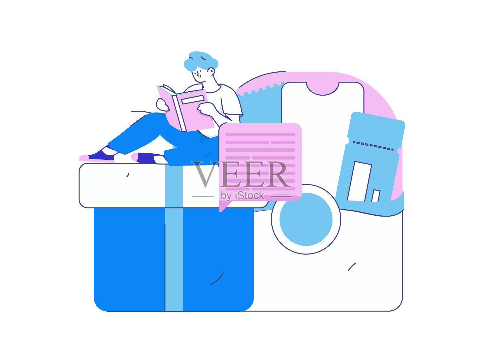 使用红包来吸引新客户和促进活动。平面矢量字符概念插图插画图片素材