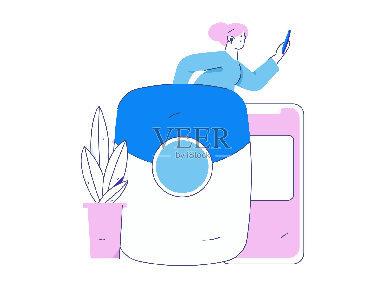 使用红包来吸引新客户和促进活动。平面矢量字符概念插图插画图片素材