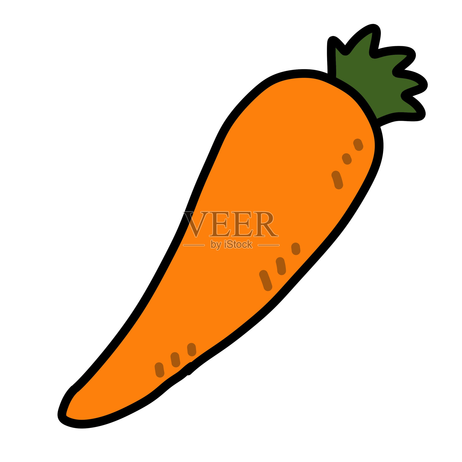 胡萝卜卡通插画图片素材