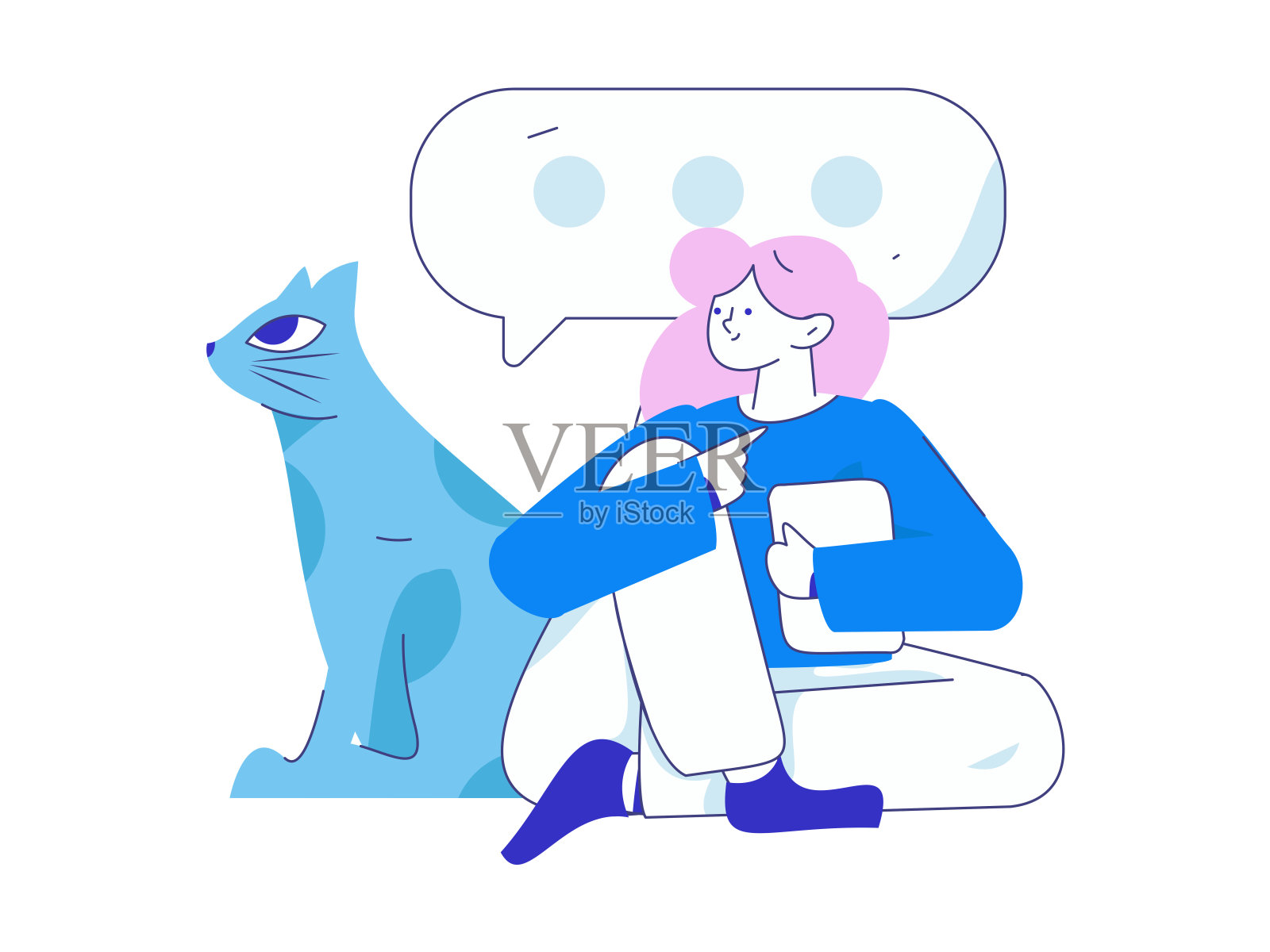 与顾问沟通平面矢量字符概念操作手绘插画插画图片素材