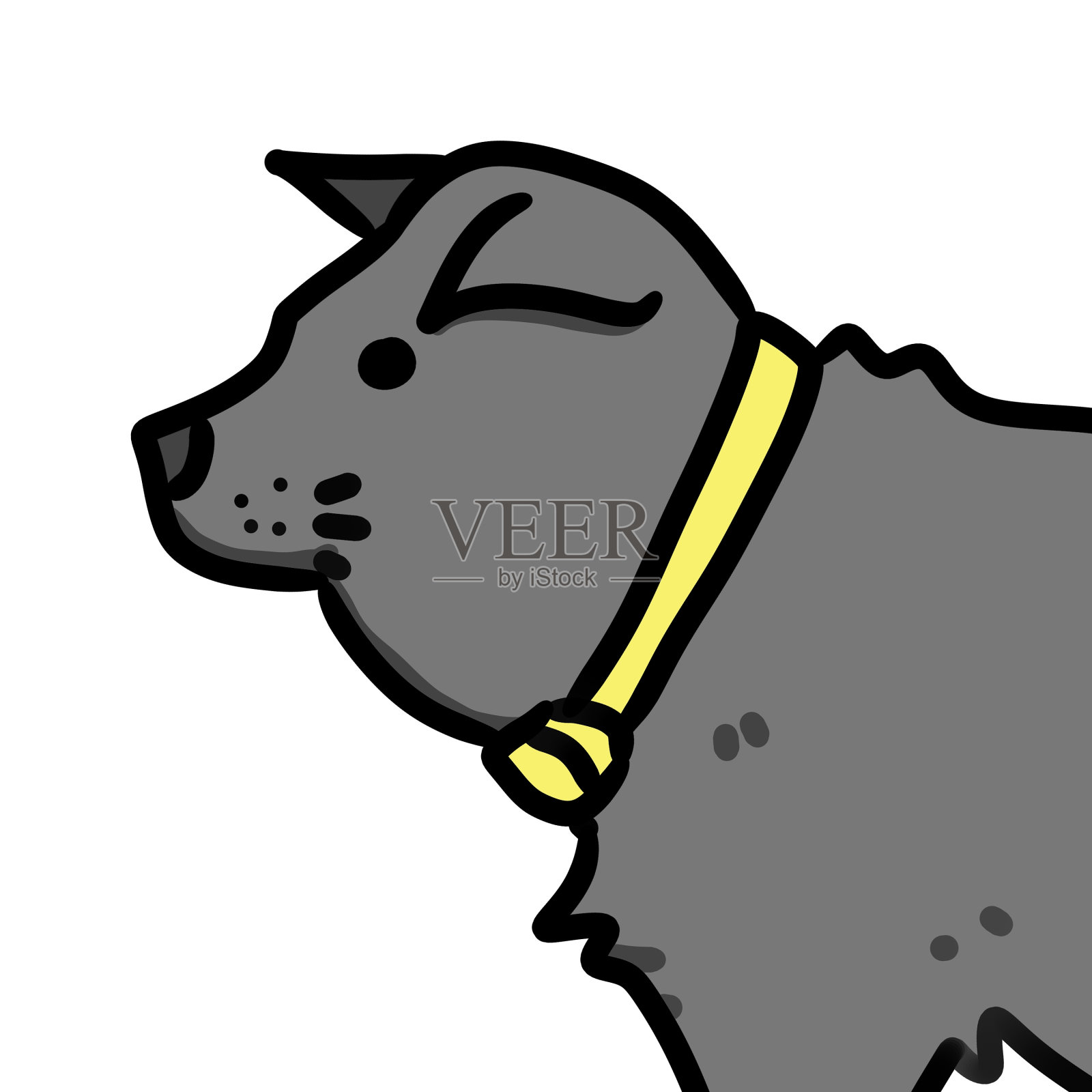 狗卡通插画图片素材