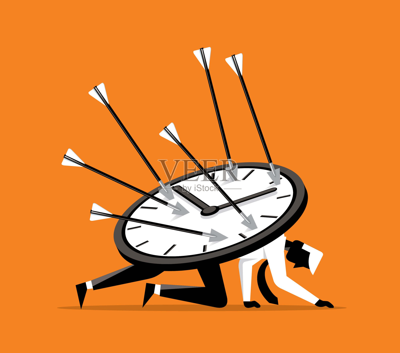 截止日期-商人插画图片素材