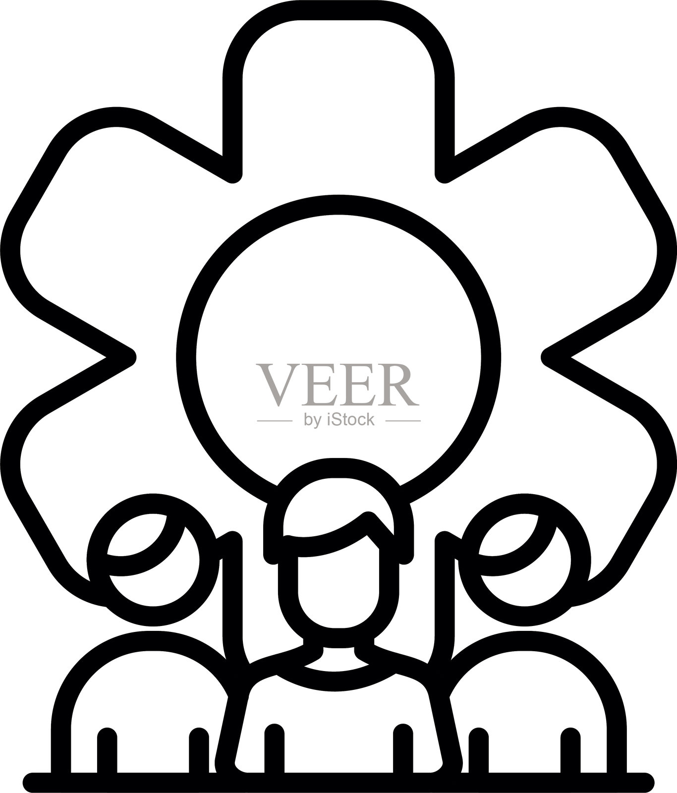 团队合作的图标插画图片素材