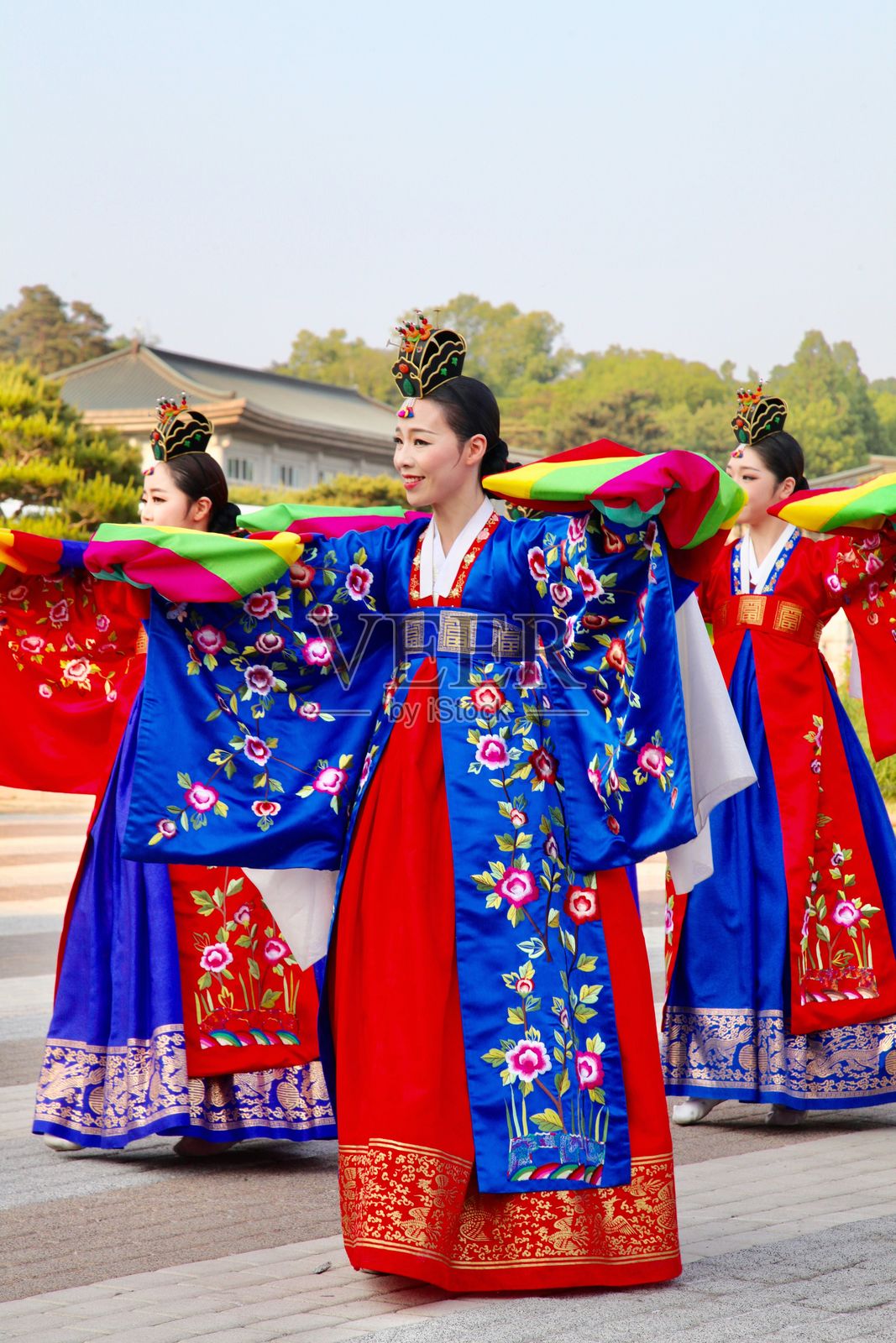 韩国传统舞蹈照片摄影图片