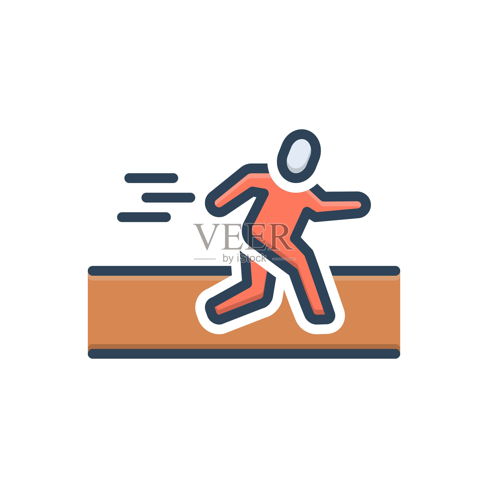 运行竞争插画图片素材