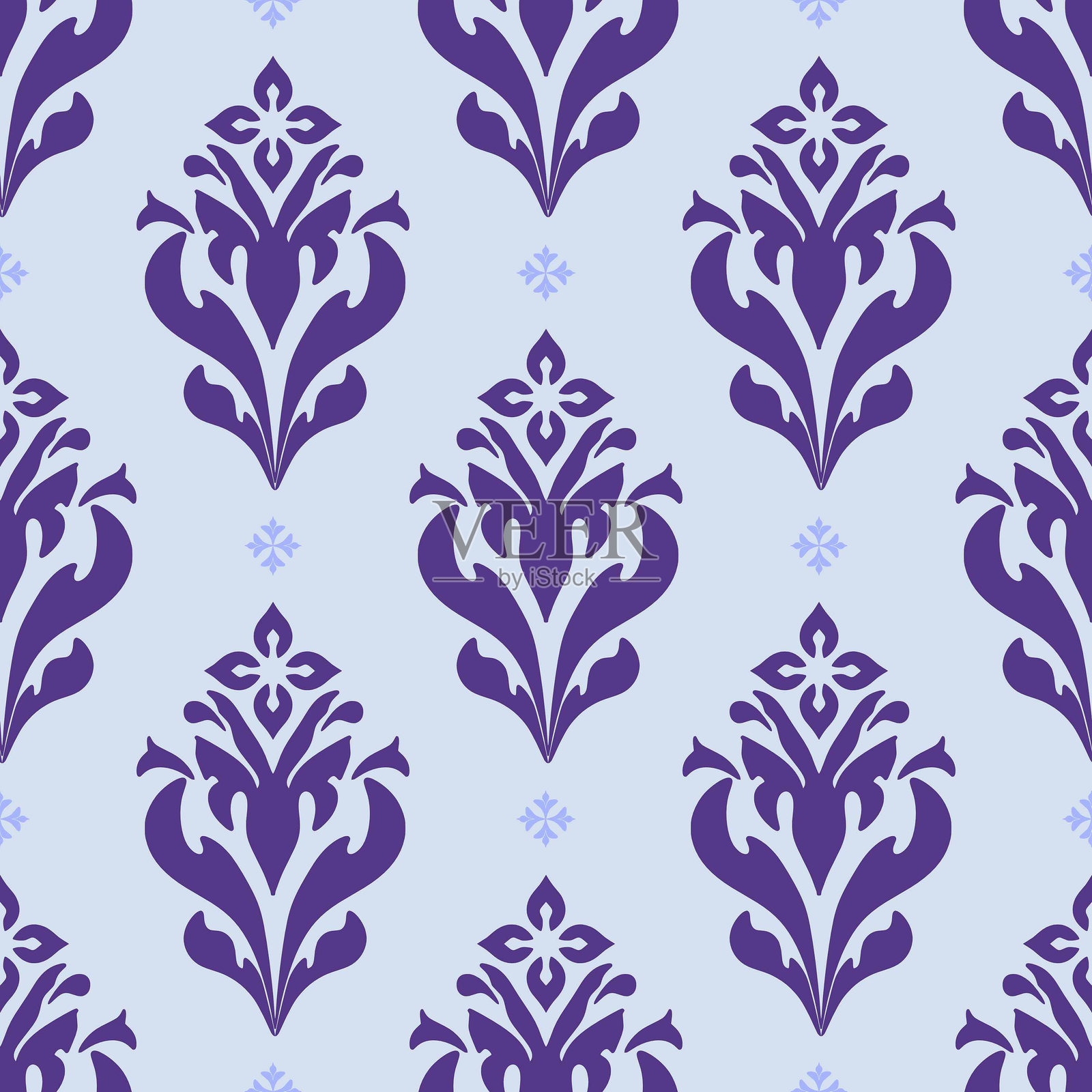 花缎无缝图案民族古典豪华皇家复古，佩斯利元素装饰维多利亚无缝纹理壁纸，纺织品壁纸插画图片素材