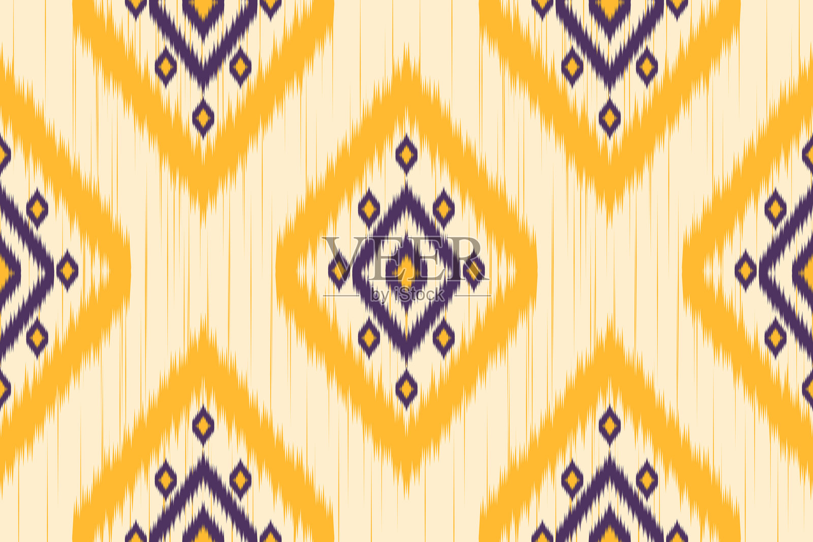 几何民族ikat无缝图案传统。面料印度风格。插画图片素材