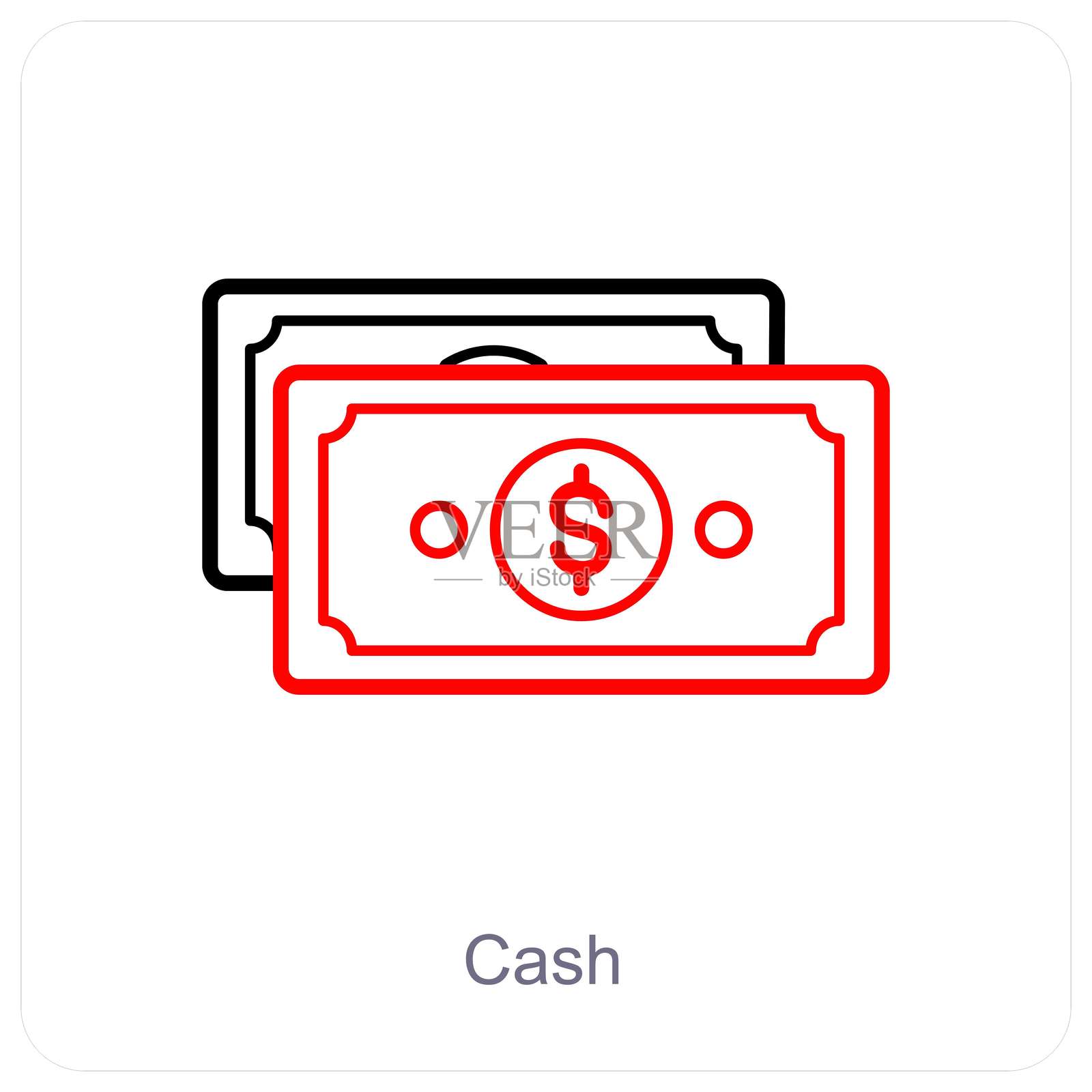 现金和货币图标概念插画图片素材