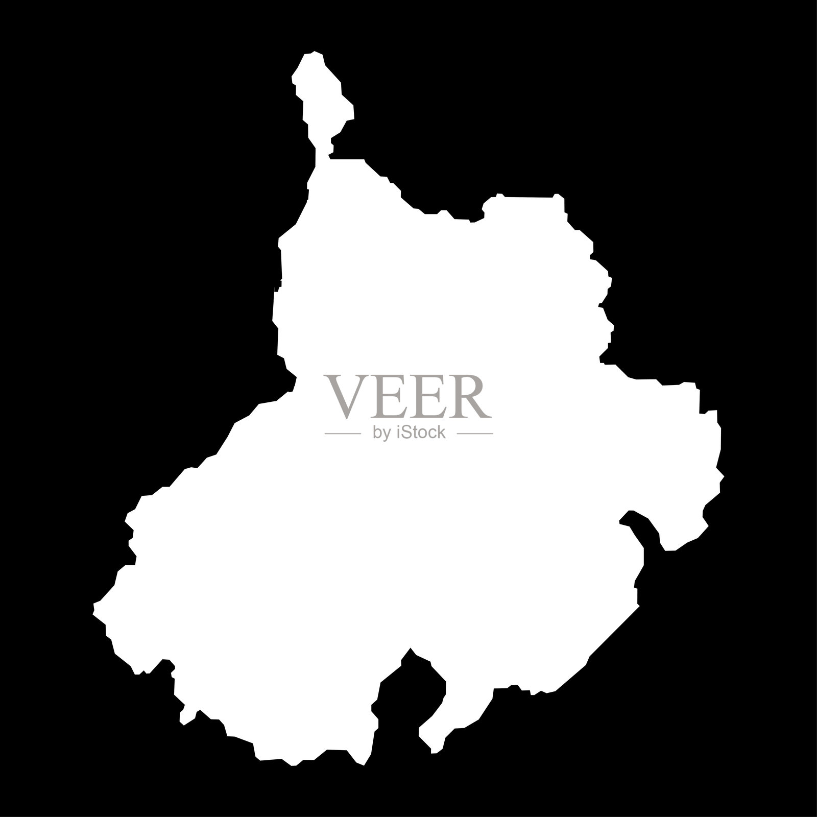 桑坦德省地图，哥伦比亚行政区划。插画图片素材