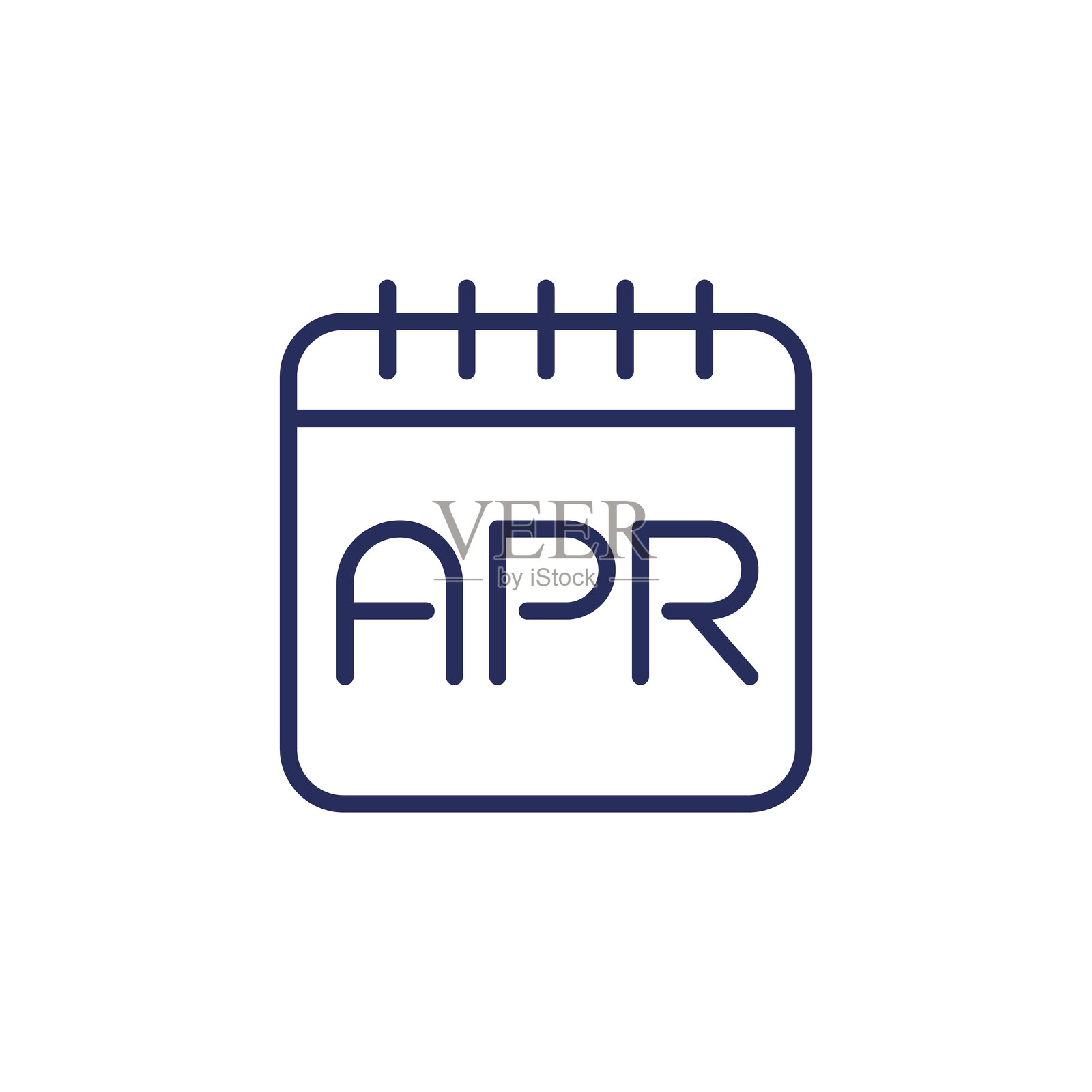 APR图标，年百分比率线矢量插画图片素材