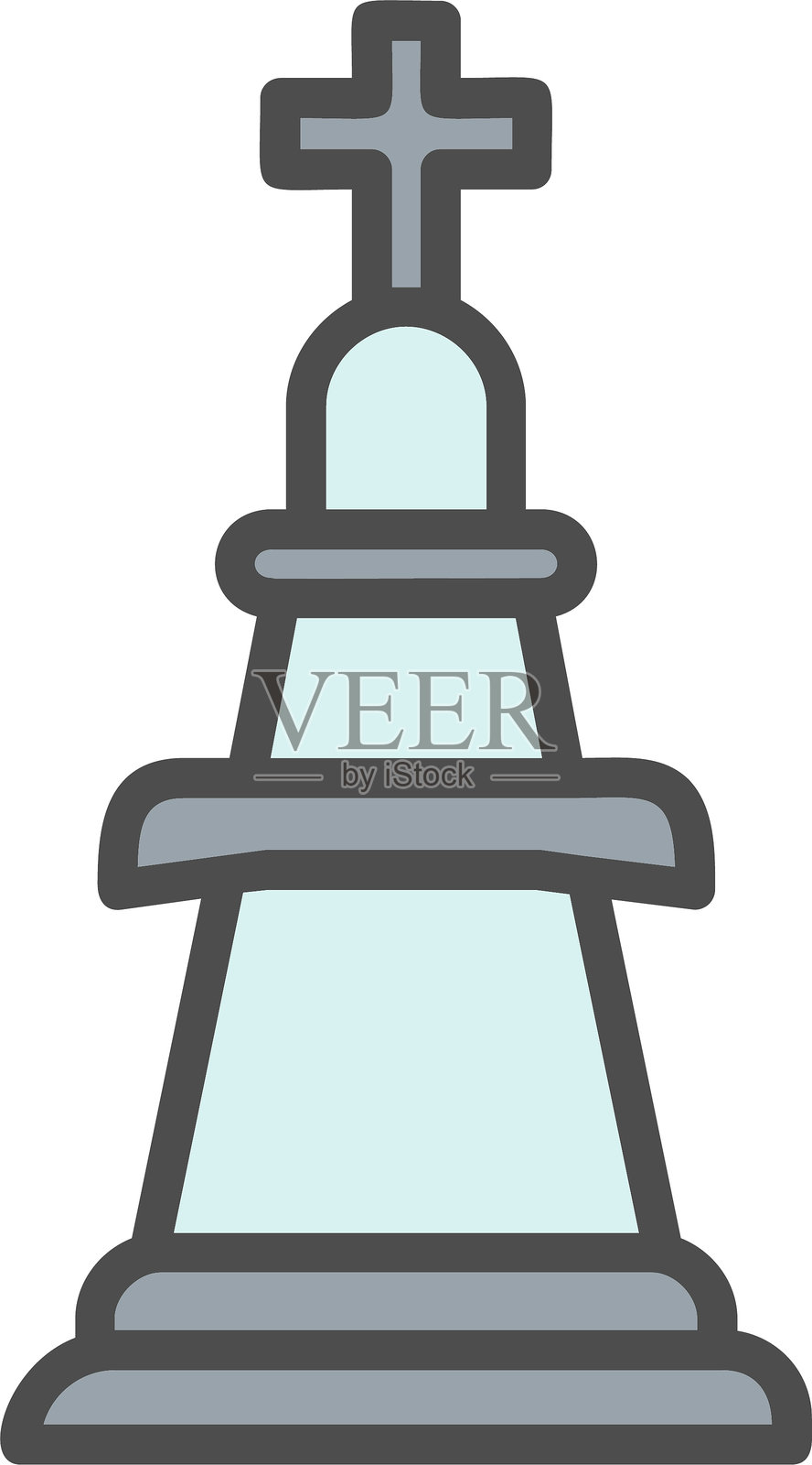 国际象棋国王矢量图标设计插画图片素材