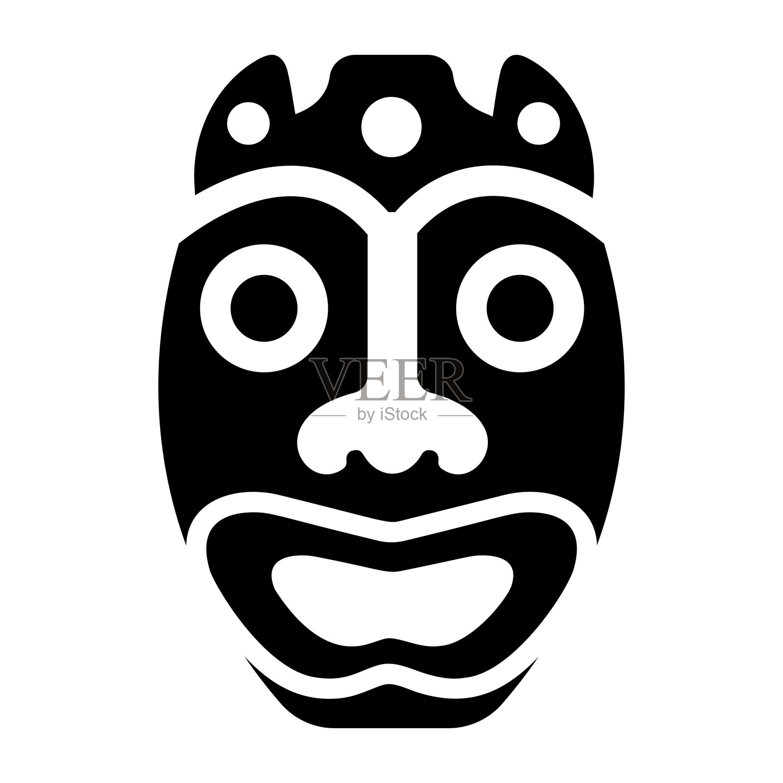 夏威夷的面具插画图片素材