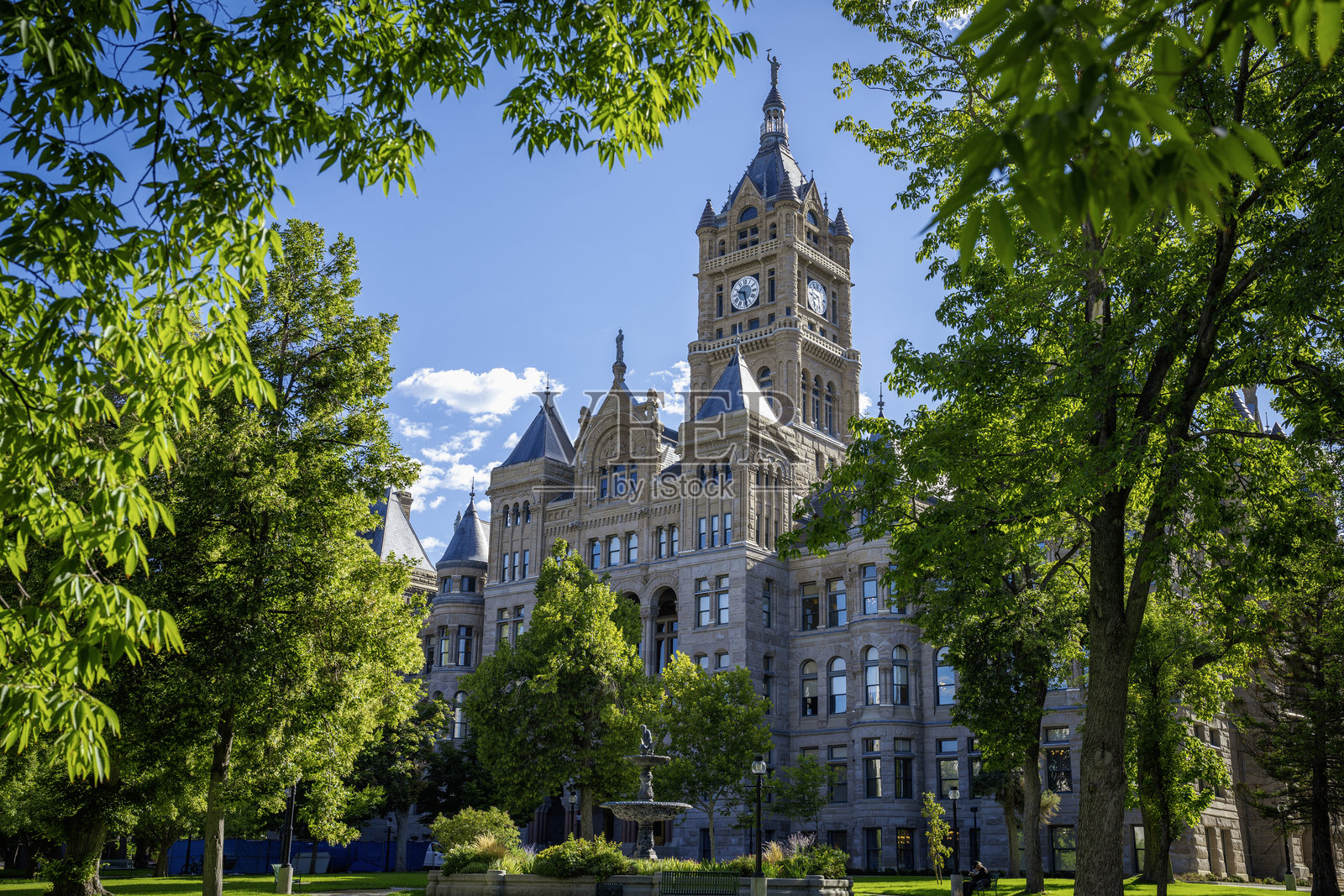 盐湖城和县大厦，历史上的罗马式地标建筑，建于1894年，美国犹他州照片摄影图片