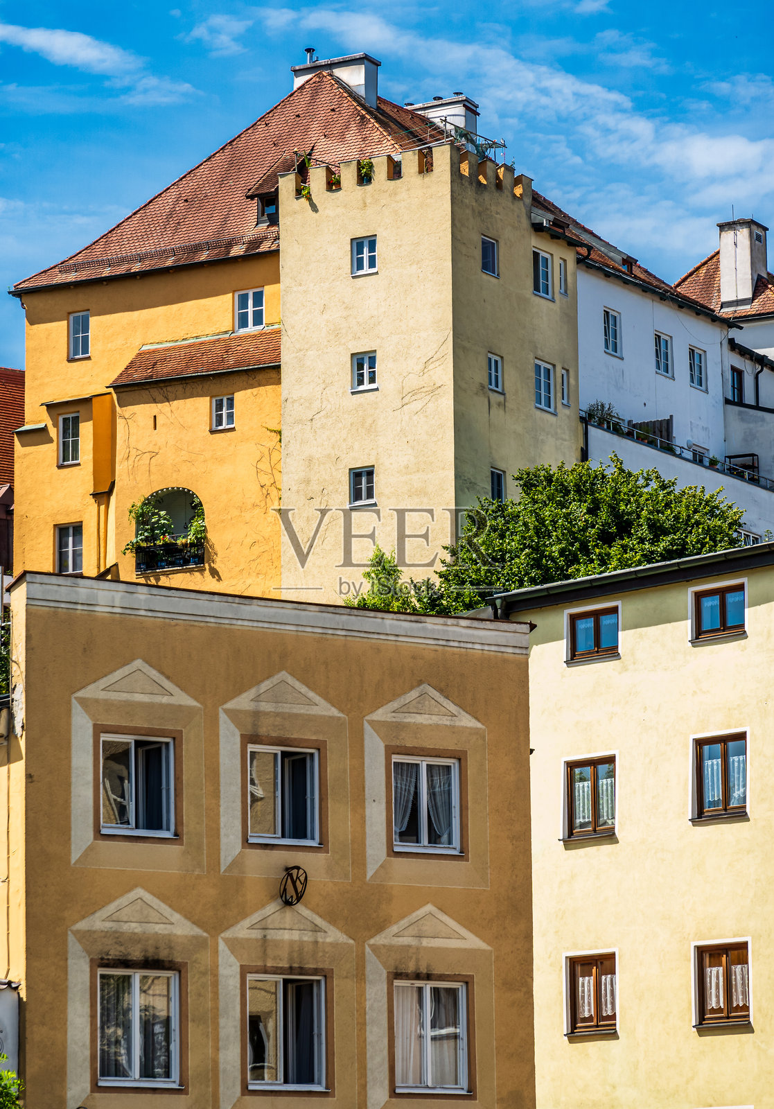 巴伐利亚州瓦瑟堡老城照片摄影图片