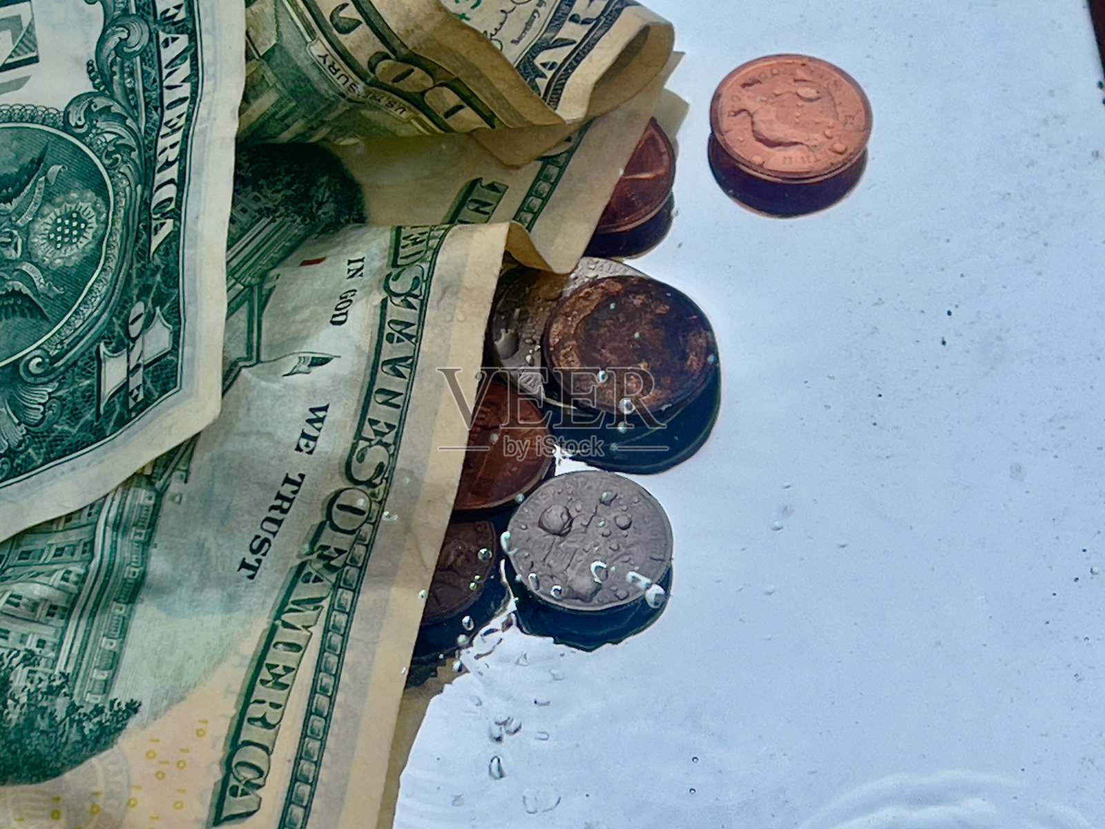 消极的美元货币概念照片摄影图片