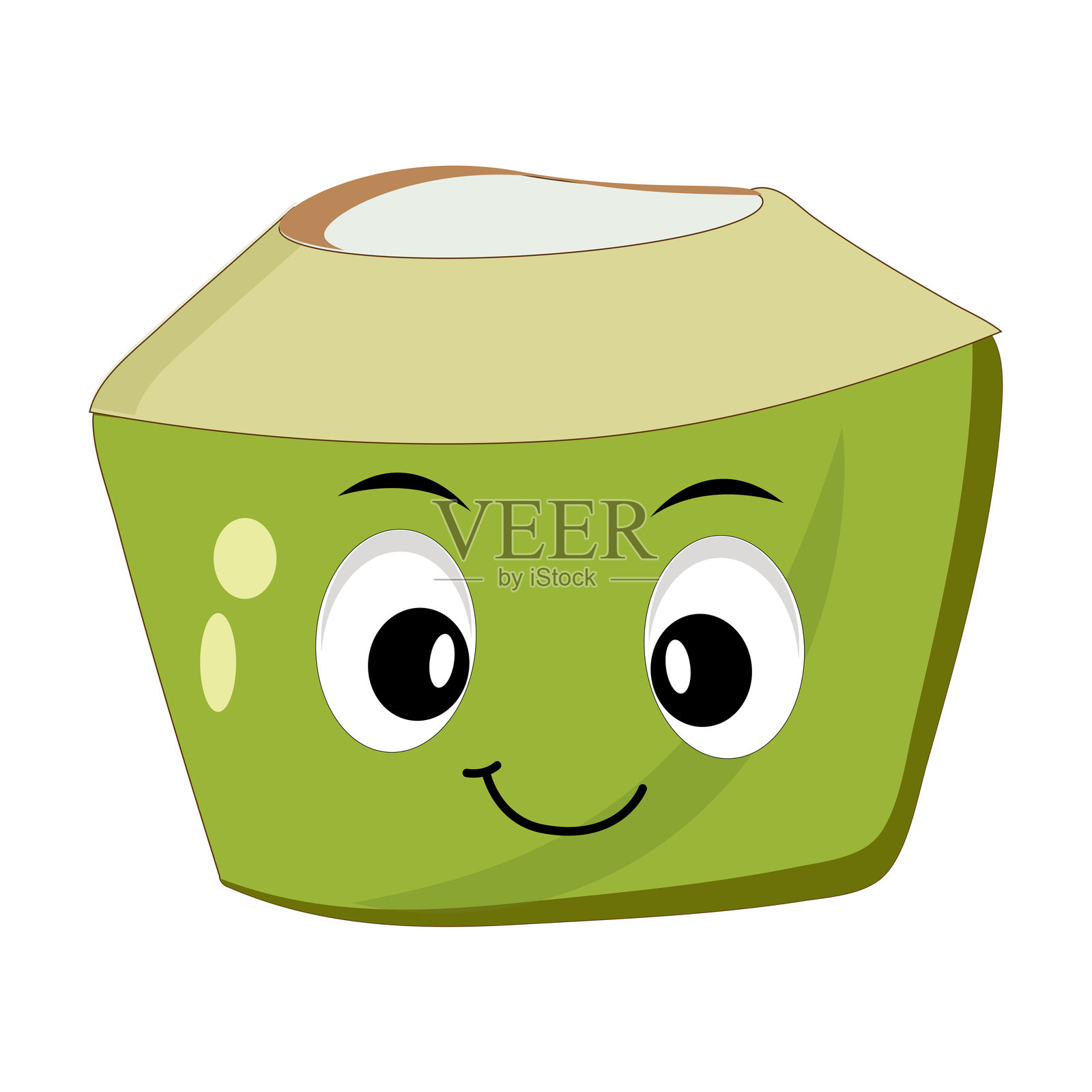 快乐椰子吉祥物夏季设计插画插画图片素材