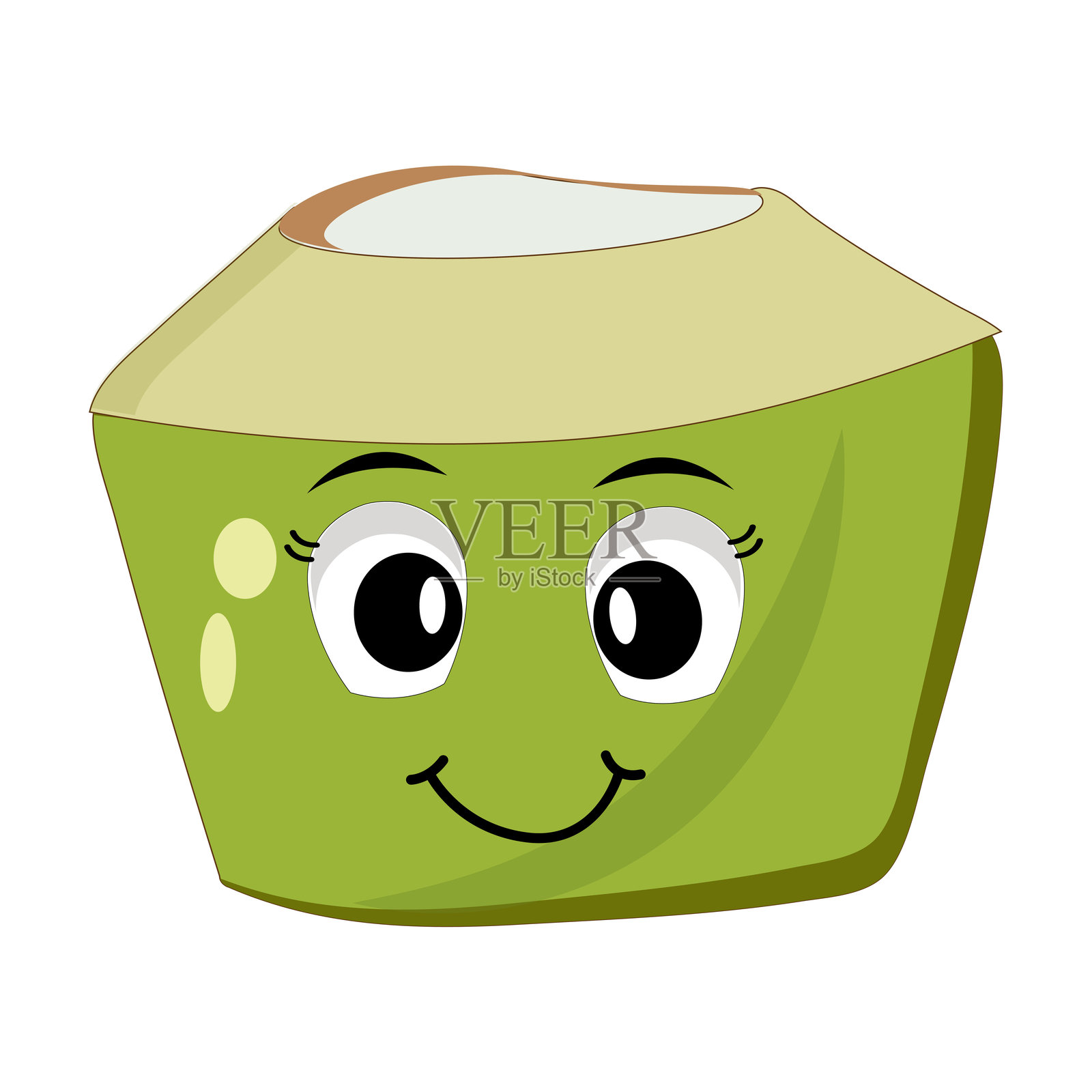 快乐椰子吉祥物夏季设计插画插画图片素材