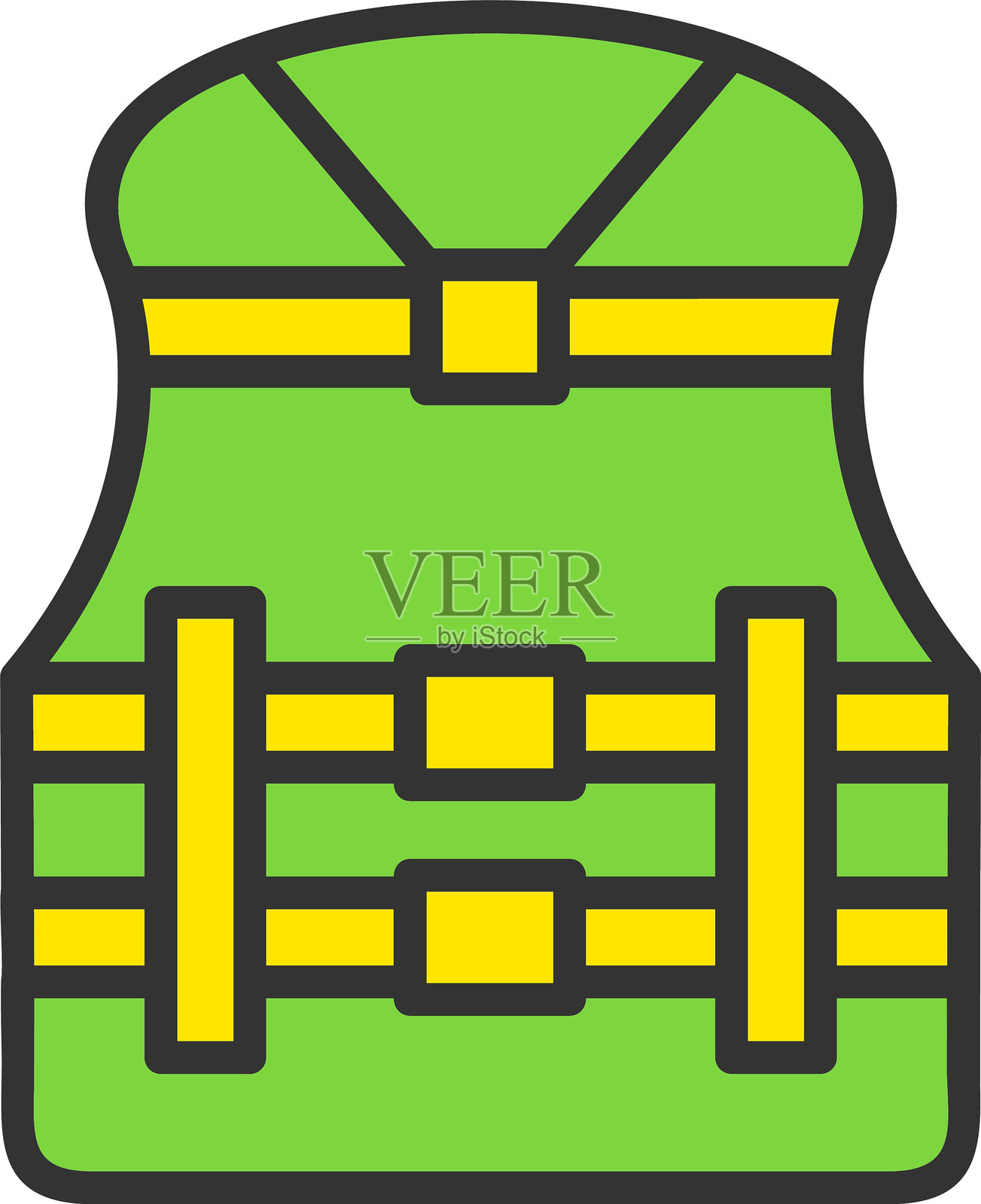 救生衣矢量图标设计插画图片素材