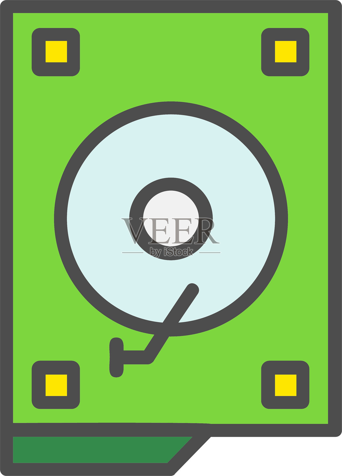 硬盘驱动器矢量图标设计插画图片素材