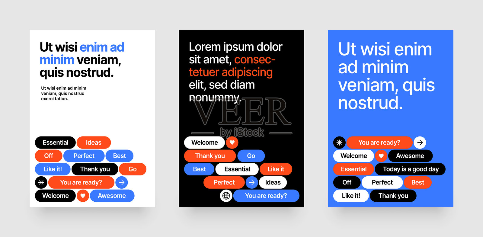 与事件或业务相关的布局模板。插画图片素材