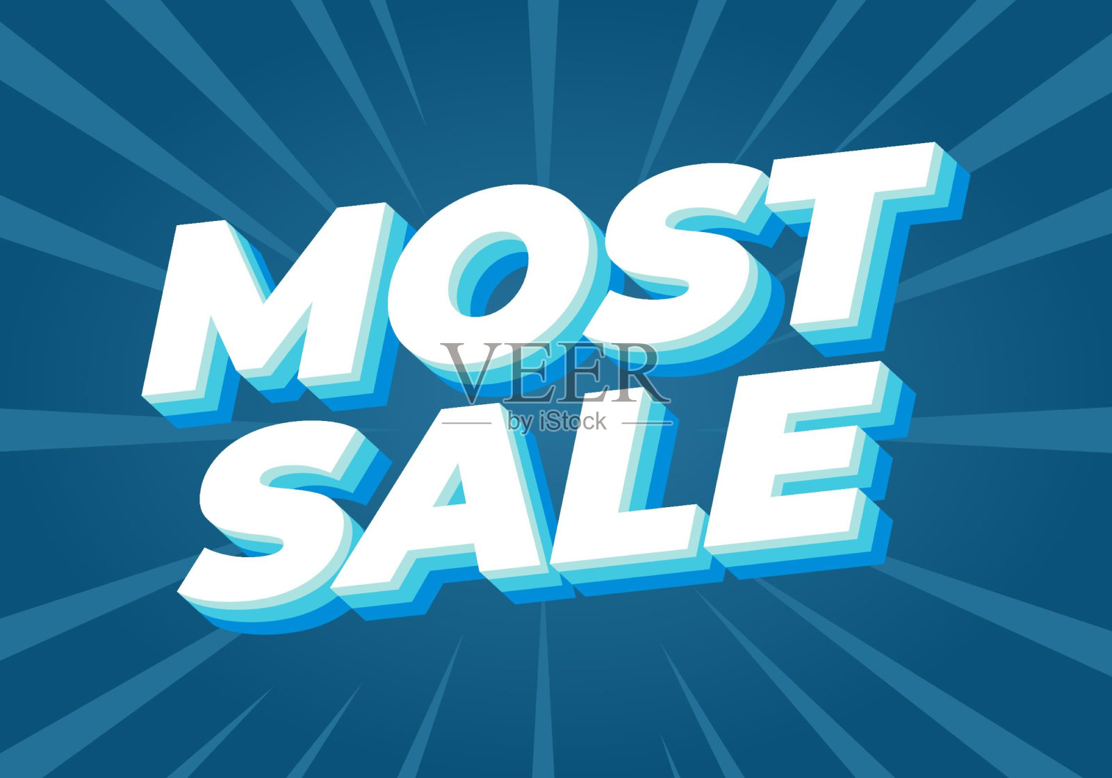 大多数出售。文字效果在3D风格与良好的颜色插画图片素材